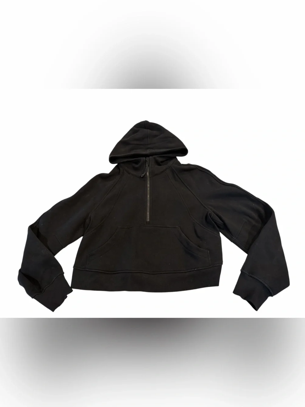lululemon athletica Black scuba hoodie half zip
